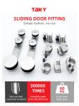 Corrosion Resistant Hotel Glass Barn Door Hardware Fitting with Zinc Alloy