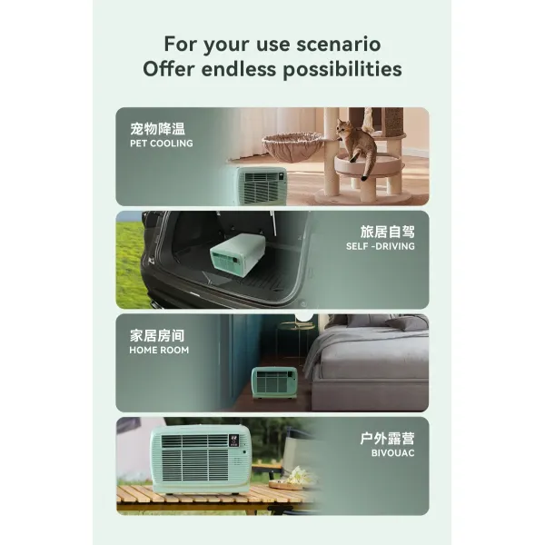 Mini Portable Air Conditioner AC Powered Tent Air Conditioning for Car Small Room