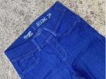 Denim Color Tight Yoga Pants For Ladies 73% Cotton 25% Polyester