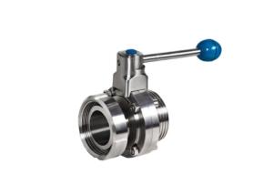 Wholesale Threaded X Nut Butterfly Stainless Steel Sanitary Valves DIN 304 316L Low Pressure Losing from china suppliers