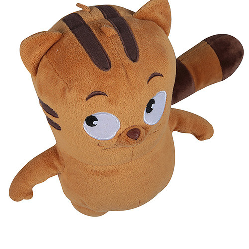 Brown Color Cat Plush Doll , Adorable Long Tail Plush Cat Stuffed Animals