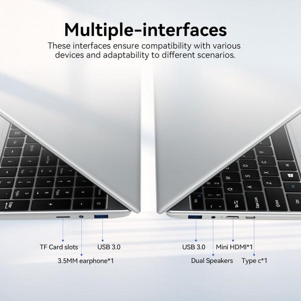 12GB RAM 512GB SSD Windows Laptop Computer Celeron N100 Quad Core FHD IPS Windows 11 Gaming Laptop