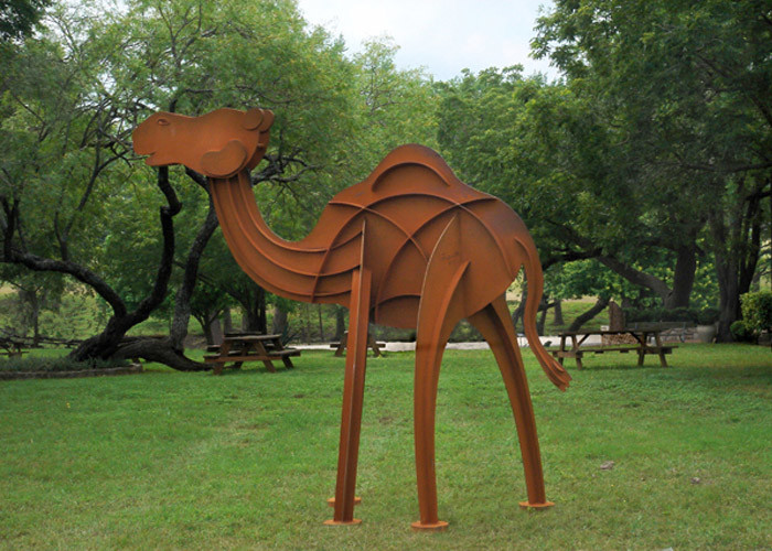 Contemporary Park Decoration Outdoor Metal Corten Steel Arch