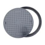 Dual Locking Solid Top Round Manhole Covers Cast Iron BS EN124 Standard