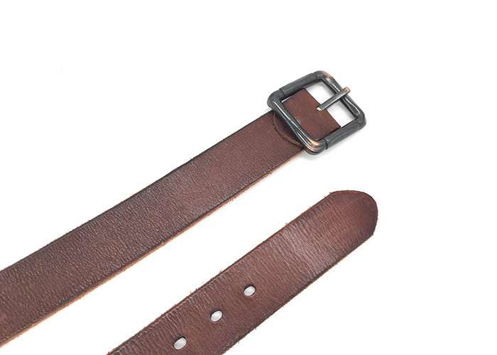 Classic Everyday Full Grian Male Casual Leather Blet With Pin Buckle