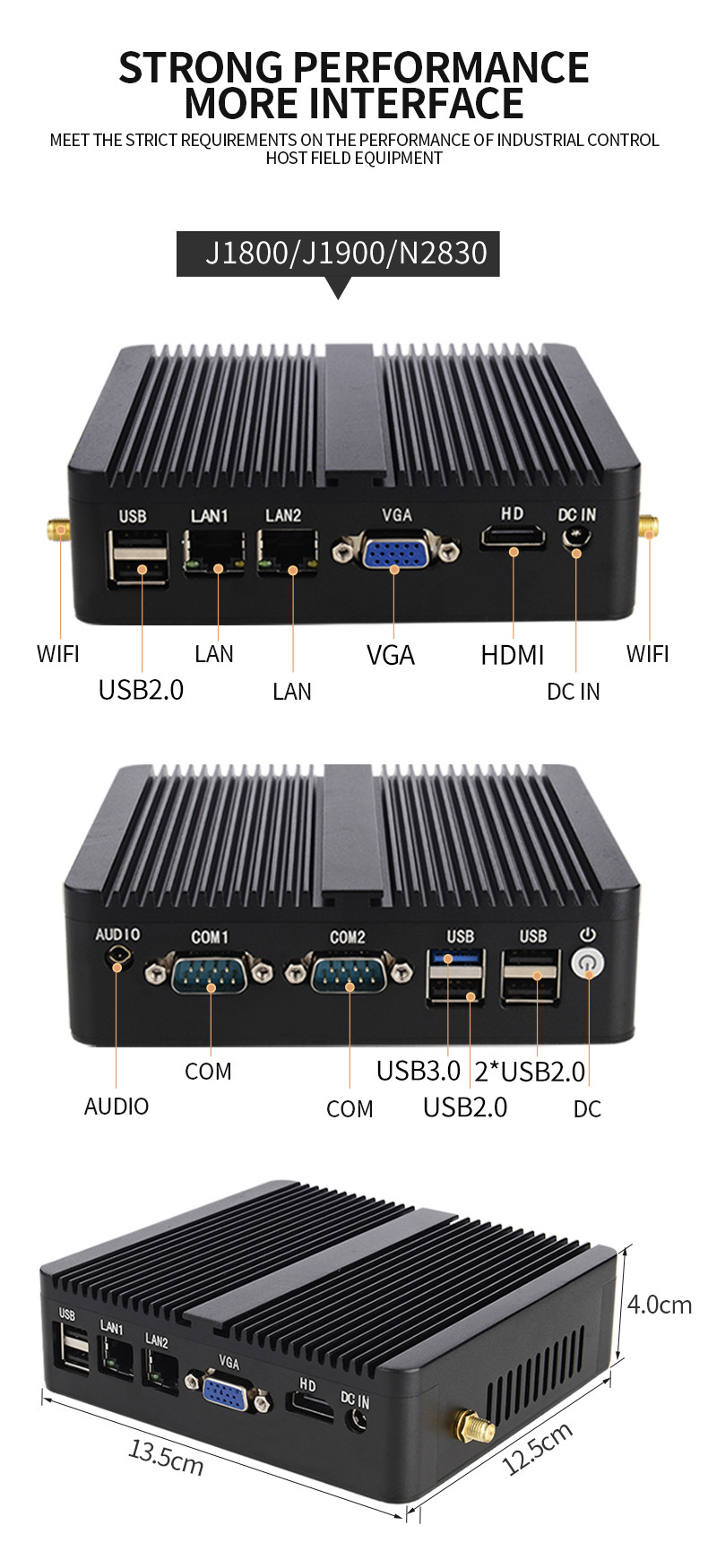 Dual Network String Host Fanless Embedded Industrial Computer