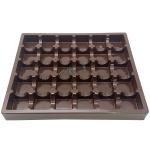 Brown Plastic Chocolate Packaging 30 Cavity Chocolate Blister Tray Disposable