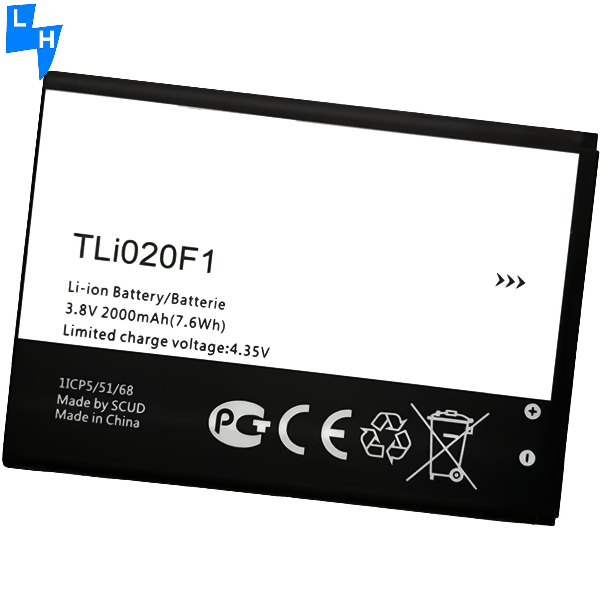 Alcatel One Touch Pop 2 5042D C7 U5 Battery Replacement with Original capacity White