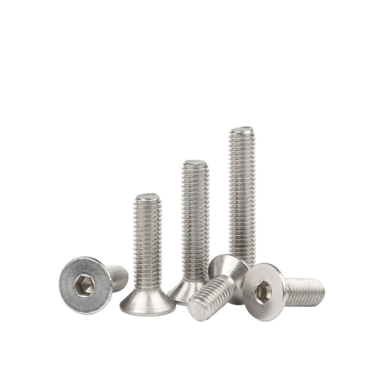 Metric GB Standard M3 M4 M5 M6 M8 304 Stainless Steel Hexagon Hex Socket Flat Head Screws
