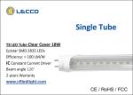High Lumen 1200mm Led Tube Light T8 , Bright White Led Linear Light Fixtures 80
