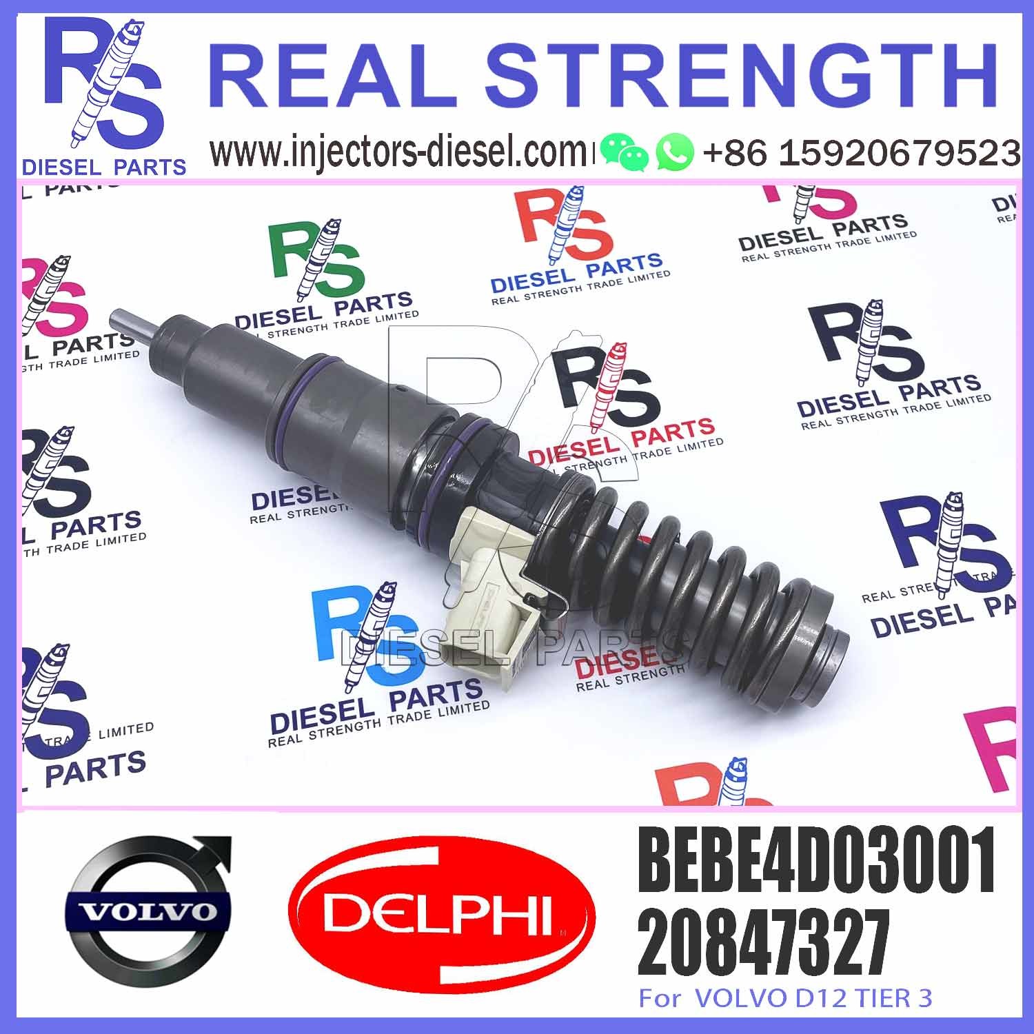 injector common rail injector 3801403 BEBE4D03201 For V-O-L-V D12 3150 diesel fuel injector BEBE4D03001