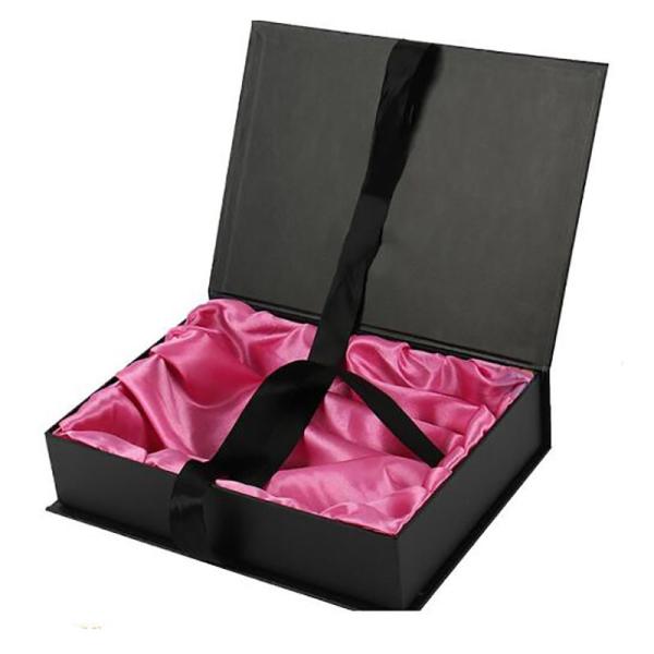 Customer's Specific Requirement Luxury Hair Wig Packaging Black Box Magnetic