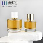 Wholesale Round Shape Black Color 50ml Perfume Bottle Packaging With Round Cap
