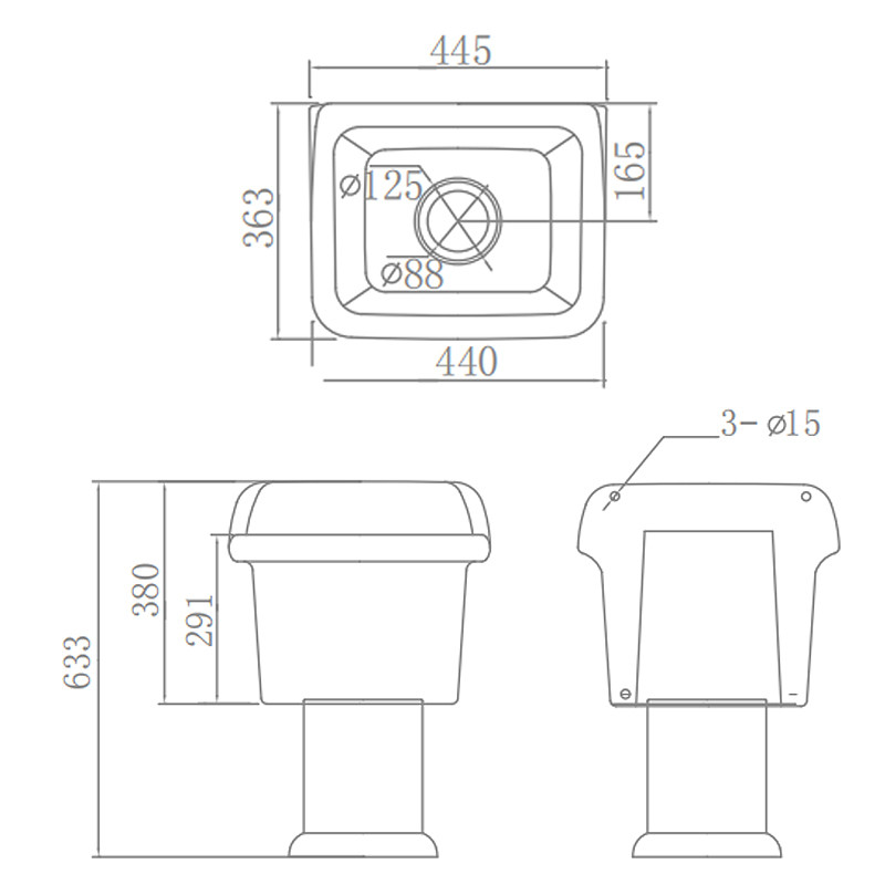 ARROW AM7707 Mop Tub , Floor Mount Laundry Tub 445X363X633mm