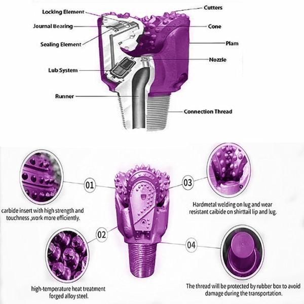 Tricone Drilling Bit 6 1/4Inch Rock Drilling Tools Roller Cone Bit Mining Drill Bit