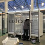 Wholesale supermarket glass door display freezer commercial refrigerator freezer