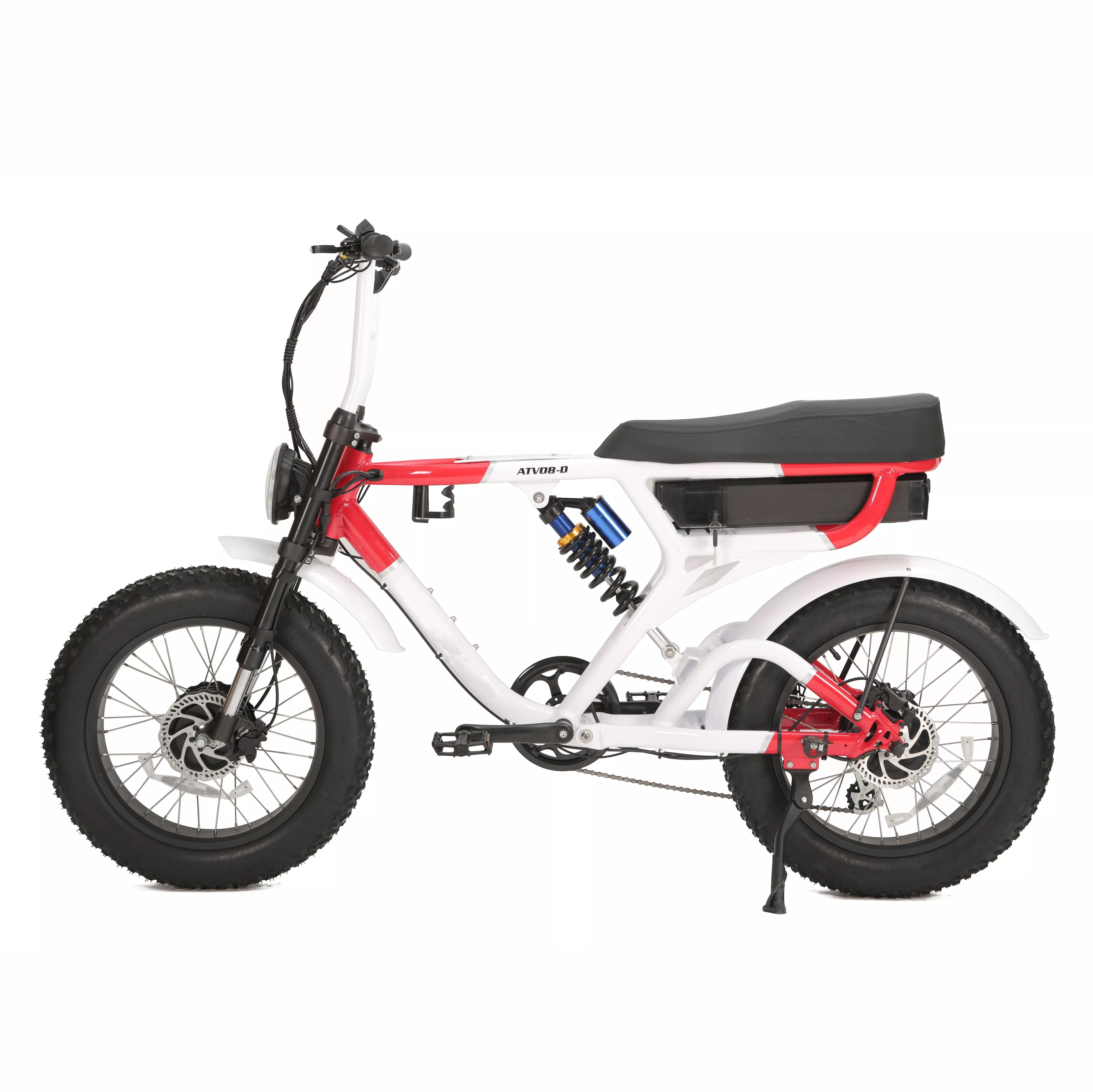 26 inch E Bike with 13ah Battery Capacity Mid Suspension and 1000W Bafang Dual Motor