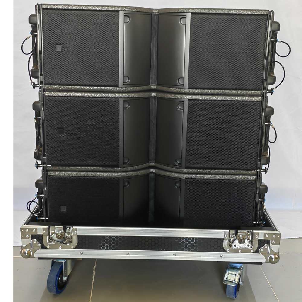 450 watt line array pa speaker dual 8 inch bi-amp sound system