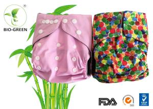 Wholesale Customized Colorful Washable Cloth Diapers , Private Printed Reusable Baby Diapers from china suppliers