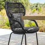 Modern Style Outdoor Furniture Hotel Patio Dining Set with Aluminum Rope Chairs