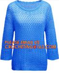Long Sleeve Casual Hollow Pointelle Knit Pullover Women Spring Sweater
