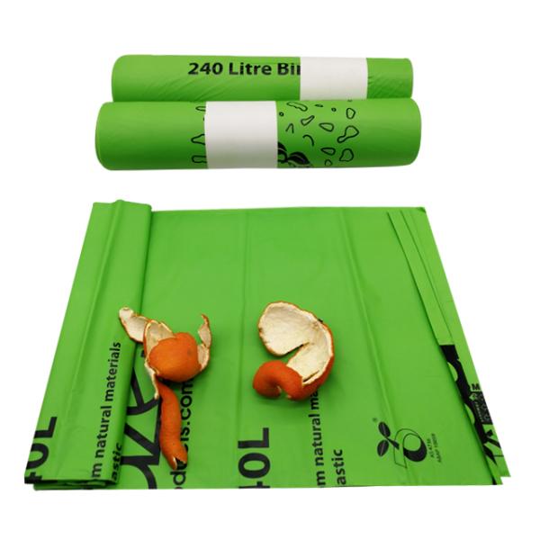 100% Environment Friendly Compostable Cornstarch Garbage Bags, composted manure fertilizer soil packaging bag
