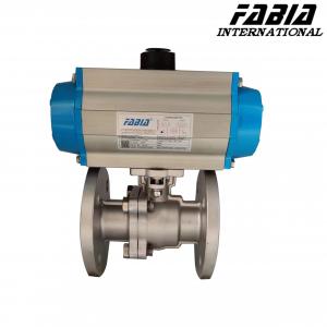 Wholesale Pneumatic 2 Way Ball Valve Flange Two Way Ball Valve Pneumatic Ball Valve from china suppliers
