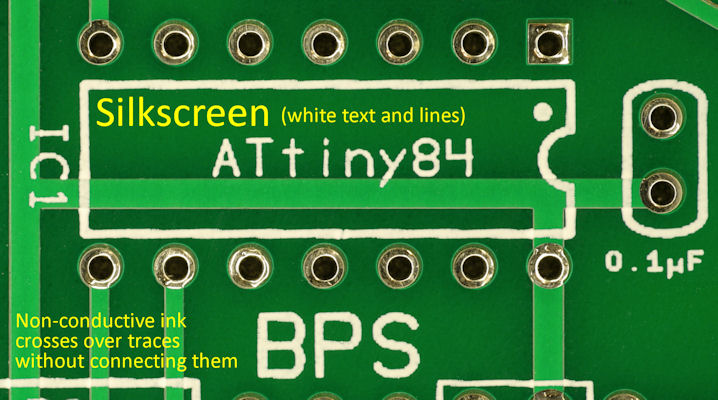 Printed circuit board with tin plating solder mask and silkscreen