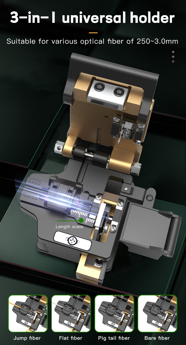 FC-30 FC-20 3 in 1 Universal Bracket All in One Bracket 48000 Times Blade Life Fiber Cutter