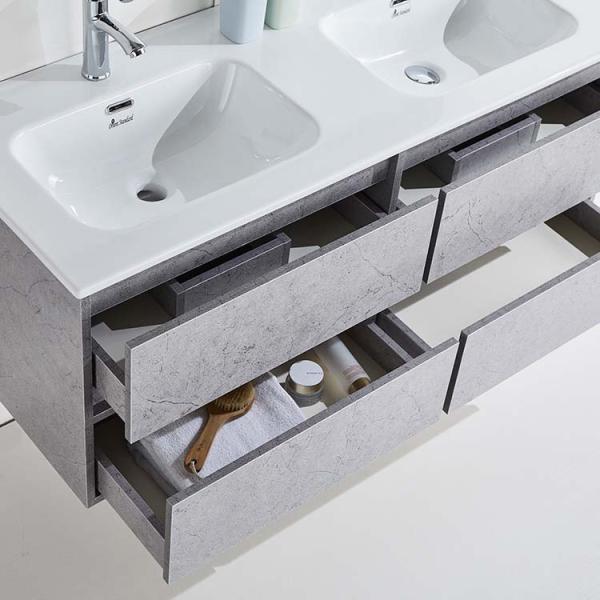 Gray Modern Vanities Set Bathroom Vanity Cabinets With Single Ceramic Basin