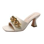 2035-3 Fashion Sexy High-Heeled Sandals Open Toe Thin Sandals Thick With Net Red