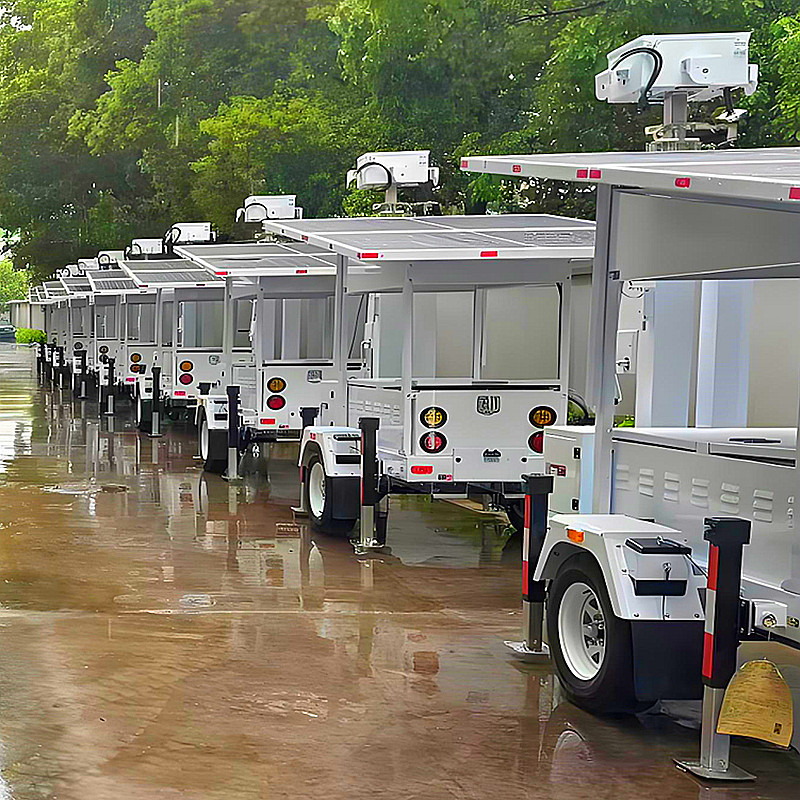 Rapid Deployment Towable Solar Light Tower Night Shift Illumination Construction Site Mobile Solar Light Tower