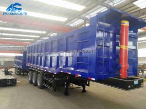 Wholesale 35m3 Cargo Box Tipper Semi Trailer HYVA Lifting System from china suppliers