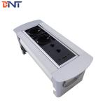 European power manual rotate desk mounted socket outlet for office furniture