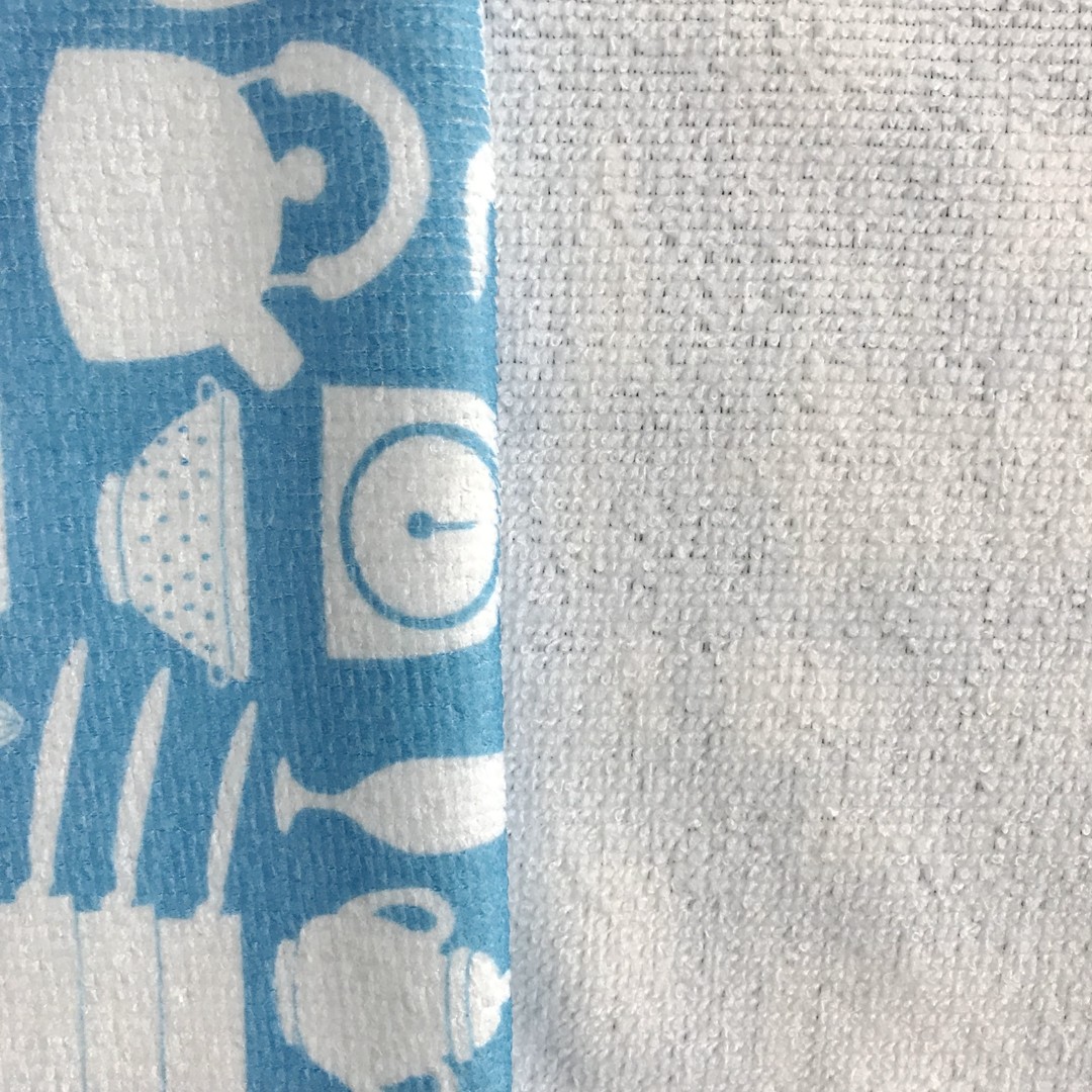 Hot saled export 100% polyester kitchen single side printed microfiber big size wipes for house keeping