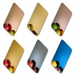 Kitchenware Inoxidable SS Coloured Sheet , Anti Oxidation Gold Stainless Steel