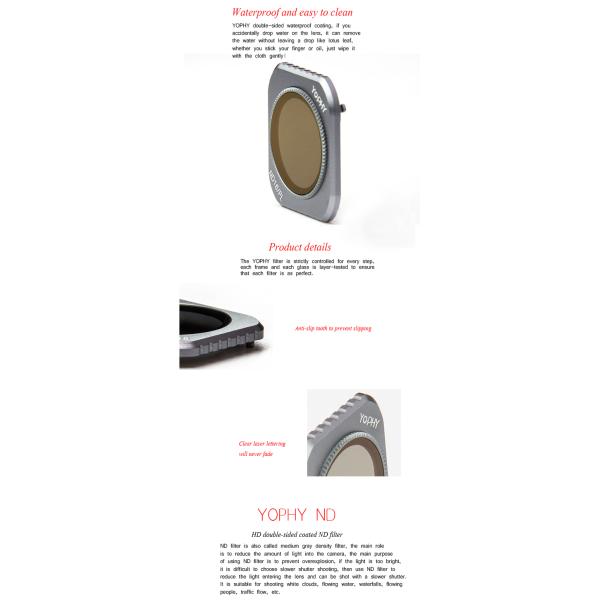 ND ND / PL Drop-in Drone Camera Lens Filters Compatible With DJI Mavic 2 Pro