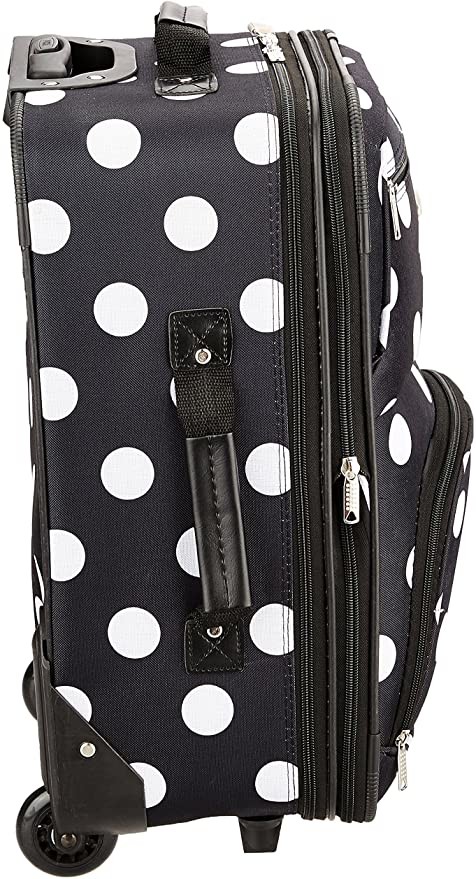 Straight Wheels Steel Trolley Softside Upright Luggage Set