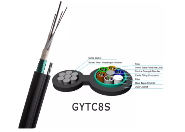 FTTH Aerial 8-Figure Outdoor Round Single Mode Fiber Optic Cable for Easy Installation