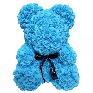 Wholesale Teddy Bear with PE Roses Bouquet Flower 2020 New Models PE Flower Teddy Rose Bear Rose Flower bear gift from china suppliers