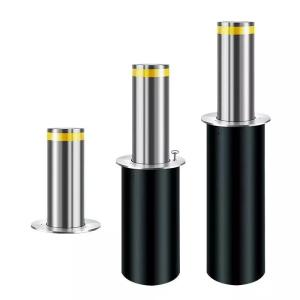 Wholesale 316 Stainless Steel Automatic Retractable Parking Bollards With Reflective Stripe from china suppliers