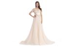 Beige Off The Shoulder Beaded Wedding Bridesmaid Dresses Dry Cleaning