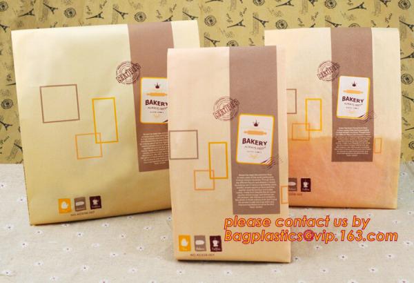 China supplier promotional custom coated bread/sandwich paper kraft bag with