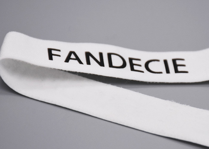 Garments Customized Elastic Band Printed With Matte Black Logo