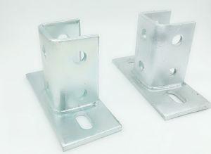 Wholesale Zinc Plated Steel Strut Channel Base / Strut Channel Accessories for 12 Gauge Strut Channel from china suppliers