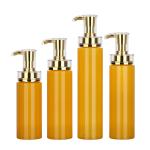 500ml Plastic Empty Body Wash Clear Lotion Goldpump Shampoo Bottle Packaging