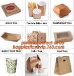 Customized Printing white kraft paper bags sandwich packing Bread Package Bag
