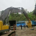 Demolition Shear on Mini Excavator, Hydraulic Steel Shear, Metal Scrap Cutting