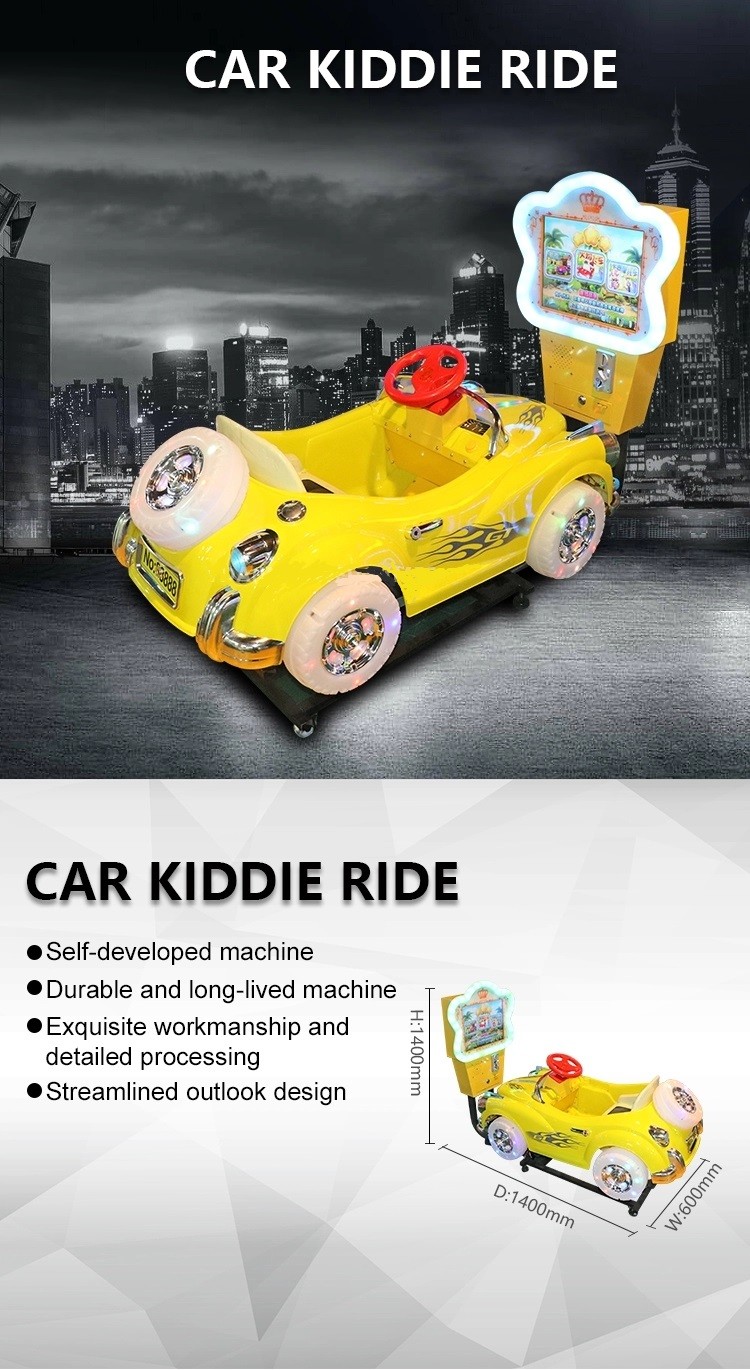 110V / 220V Car Kids Arcade Machine With Screen / Games 12 Months Warranty
