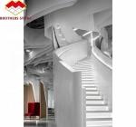Straight Stair Indoor White Marble Staircase Cut-to-Size Polished Natural Marble